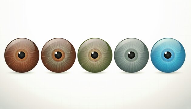 Medical Educational Comparison of Human Eye Iris Colors