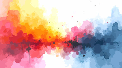 Fototapeta premium Vector Chromatic Symphony abstract composition explodes with vibrant watercolor hues, weaving together a tapestry of emotion and creativity. Design