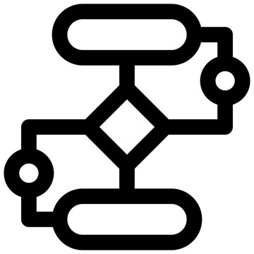 Workflow. Editable stroke vector icon.