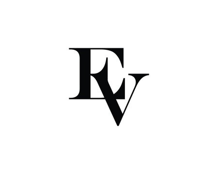 EV Logo Design. EV