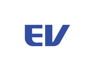 EV Logo Design. EV