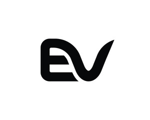 EV Logo Design. EV