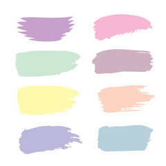 set of watercolor hand drawn watercolor splashes