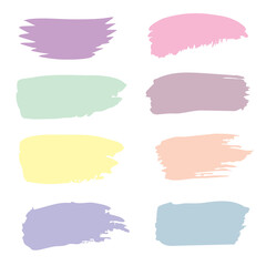 set of watercolor hand drawn watercolor splashes