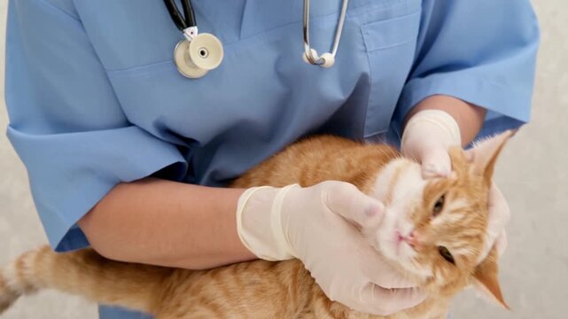A veterinarian will check the animals.