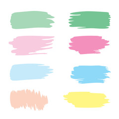 collection of hand drawn colourful  brush