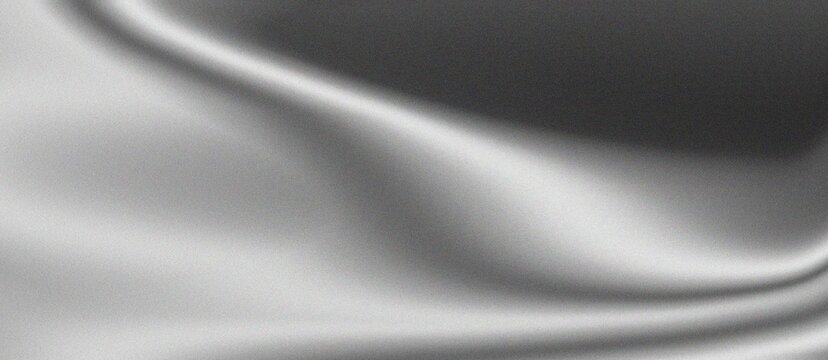 Soft gray satin fabric with smooth texture and subtle sheen in gentle folds creating a luxurious and elegant appearance for various design applications