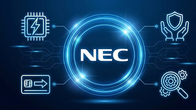 NEC acronym. National Electrical Code (NEC) is a U.S. standard for safe electrical design, installation, and inspection to protect people and property. new