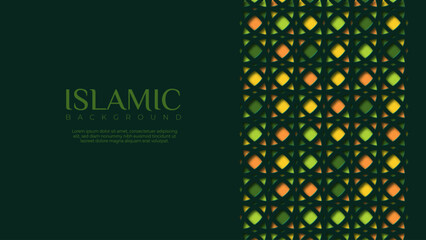 Islamic celebration greeting card template. Abstract background with Arabic ornament style © AF DigitalArtStudio