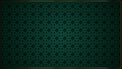 Abstract green background with Arabic geometric pattern. Luxurious Islamic celebration greeting card ornament © AF DigitalArtStudio