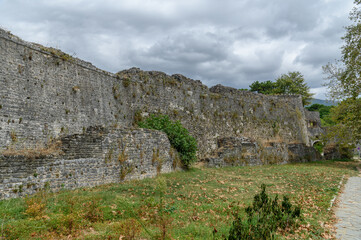 Stone walls of Ioannina Castle, Greece
