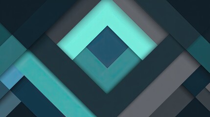 Fototapeta premium Geometric Abstract Background with Teal and Gray Tones