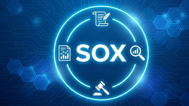 SOX acronym,Sarbanes Oxley Act concept, U.S. federal law enacted in 2002 for corporate accounting control new