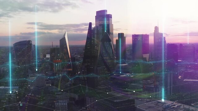 Futuristic Cityscape at Dusk