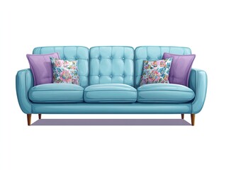 Fototapeta premium sofa isolated on white background
