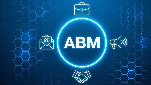 ABM account based marketing concept, strategic approach to marketing that focuses on targeting and engaging specific high-value accounts or businesses, ai