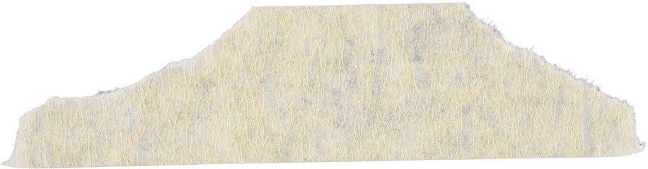 Piece of adhesive tape with textured surface and torn edges transparent