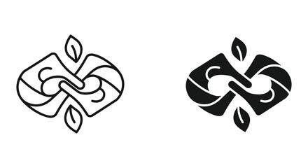 Floral fleur de lis emblem vector illustration black white minimalist decorative symbol design art logo heritage © SHAHRIYAR RASEL