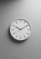  Minimal clock face without numbers isolated on background time mindfulness concept