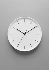  Minimal clock face without numbers isolated on background time mindfulness concept