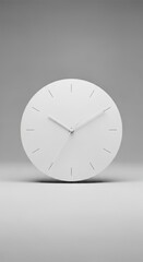  Minimal clock face without numbers isolated on background time mindfulness concept
