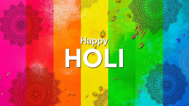 Happy Holi 2026 Festival Celebration Vector Background with Colorful Powder Splash, Gulaal, and Indian Cultural Elements for Greeting Cards and Posters