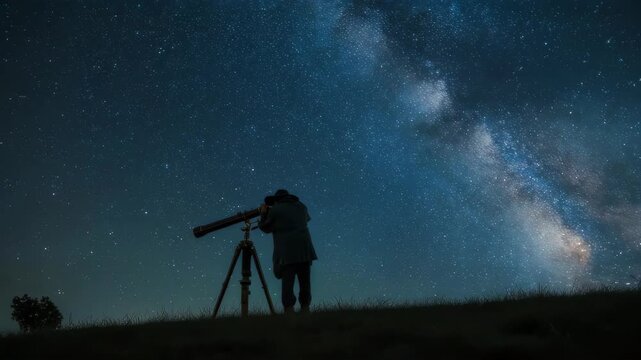 Stargazing at Night.