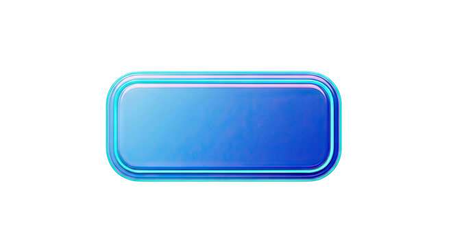 Blue rounded rectangle with neon glow