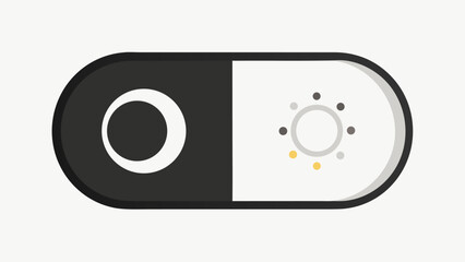 Obraz premium Light and dark mode toggle switch icons with sun and moon.eps
