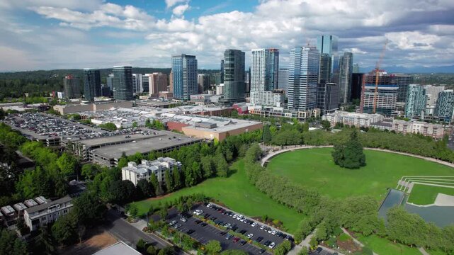 Downtown Park Bellevue Washington Aerial View