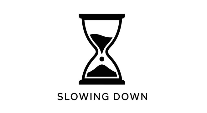 Hourglass timer symbol slowing down.