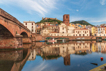 Obraz premium Italian Village of Bosa, Sardinia, Italy 