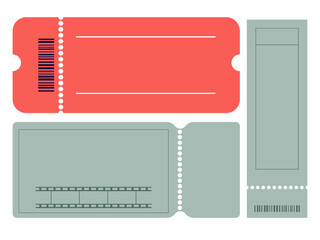 モダンなチケット・クーポン券のデザインフレーム / Modern Ticket Design Frames