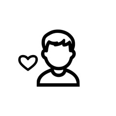 Obraz premium vector design of person with heart symbol, expressing unity and protection