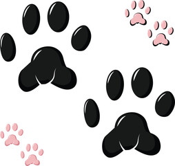 Fototapeta premium Cat Paw Print Vector Illustration
