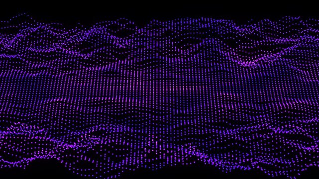Seamless Looping Purple Particle Wave Background for AI Technology Branding and Tech Media Production