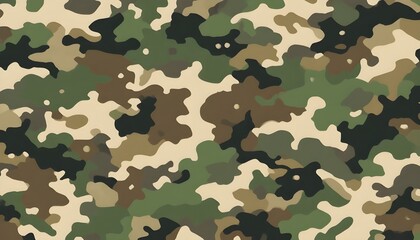 Military Camouflage Background Modern Khaki Army Pattern