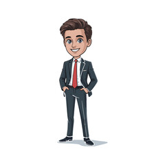 Obraz premium business man with his arms crossed