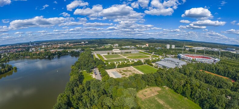 Ausblick auf N&uuml;rnberg rund um den Dutzendteich im S&uuml;dosten der Stadt