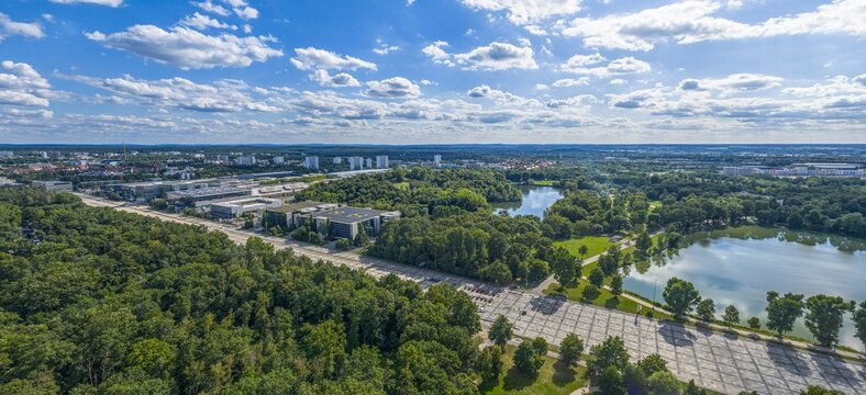 Ausblick auf N&uuml;rnberg rund um den Dutzendteich im S&uuml;dosten der Stadt