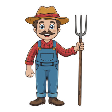 farmer with a shovel