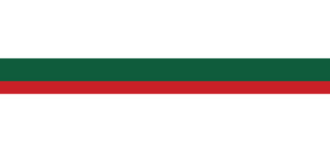 Obraz premium Horizontal white, green, and red striped banner or flag design, often associated with national symbols and patriotism.