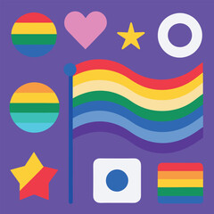 Flags of countries as fabric badges