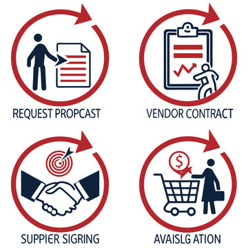 Four icons representing different types of restrictions and limitations Vector