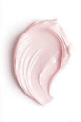 Pink cosmetic cream creating a luxurious smear and texture, ideal for beauty, skin care, and moisturizer advertisements
