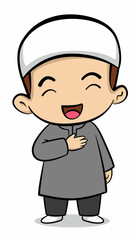 Fototapeta premium cartoon chef with a cup