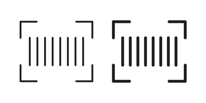 Barcode read icon. linear style sign for mobile concept and website ui design