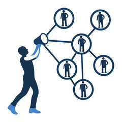 A networking social connections or team collaborate 