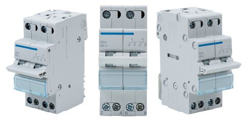 Electric manual transfer switch, Used to switch to backup power. Details of home electrical installation