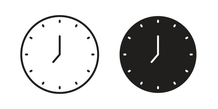 Clock seven icon. linear style sign for mobile concept and website ui design